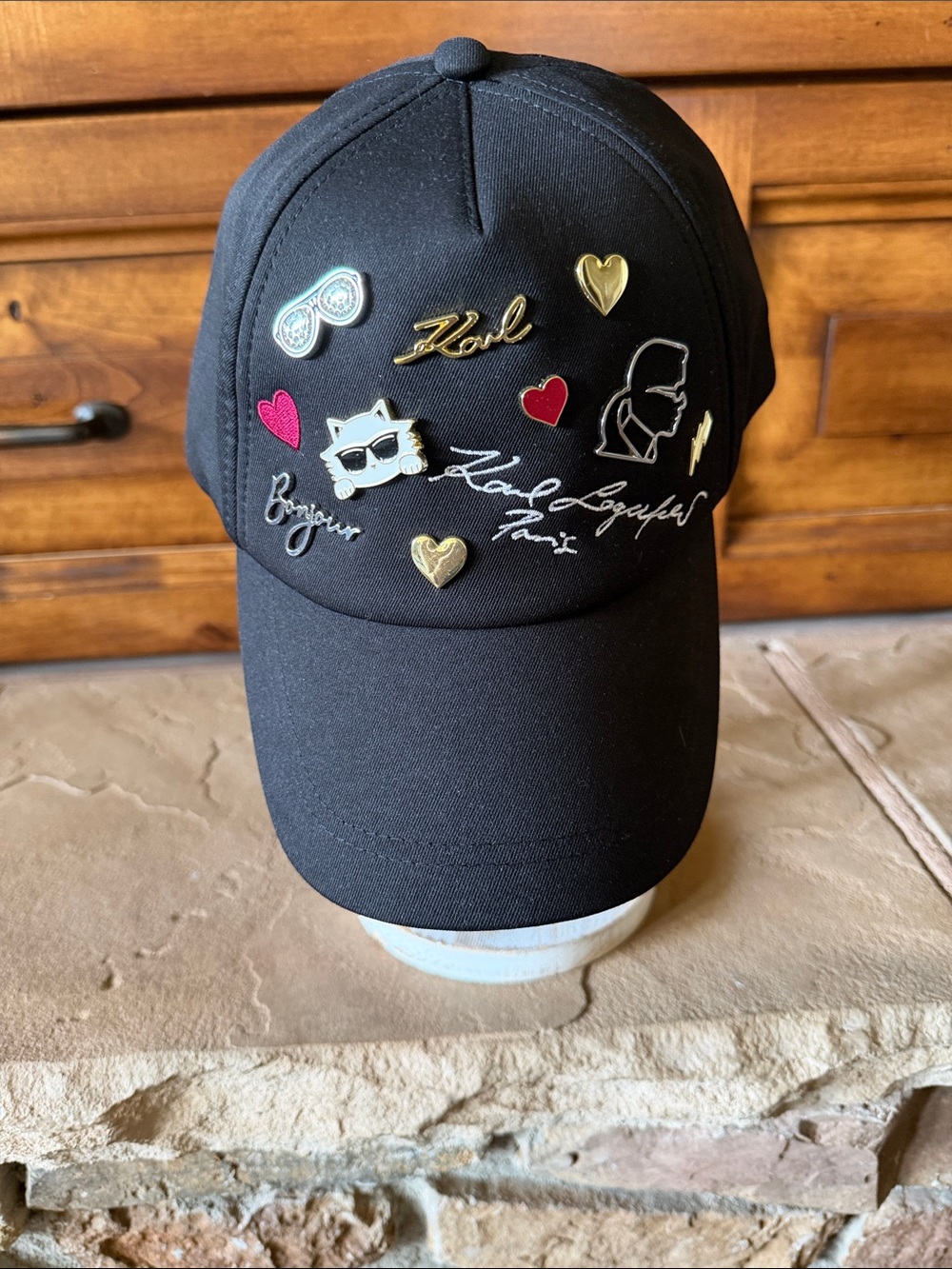 Karl Lagerfeld Black womens ball cap !